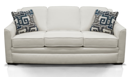 Transitional Apartment Sofa with Sloped Arms