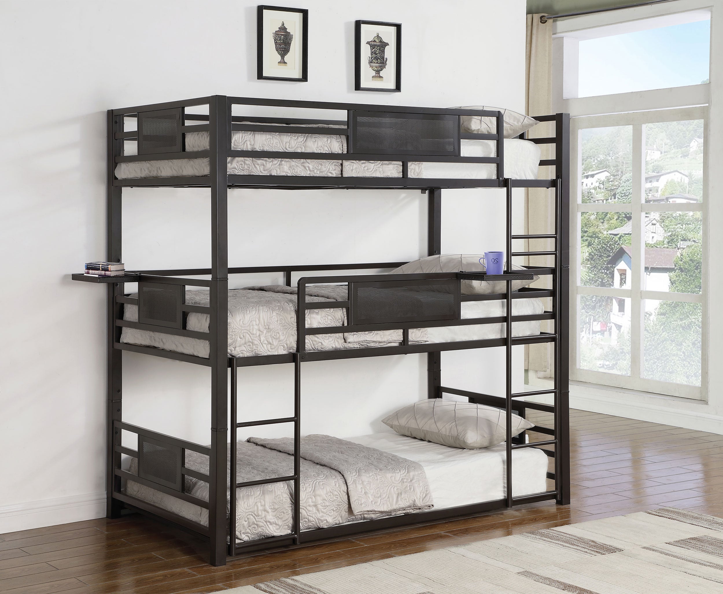Rogen Twin Triple Bunk Bed