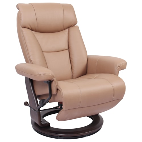 Flip-Up Footrest Swivel Recliner with Adjustable Headrest