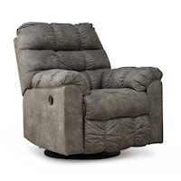 Faux Leather Swivel Glider Recliner