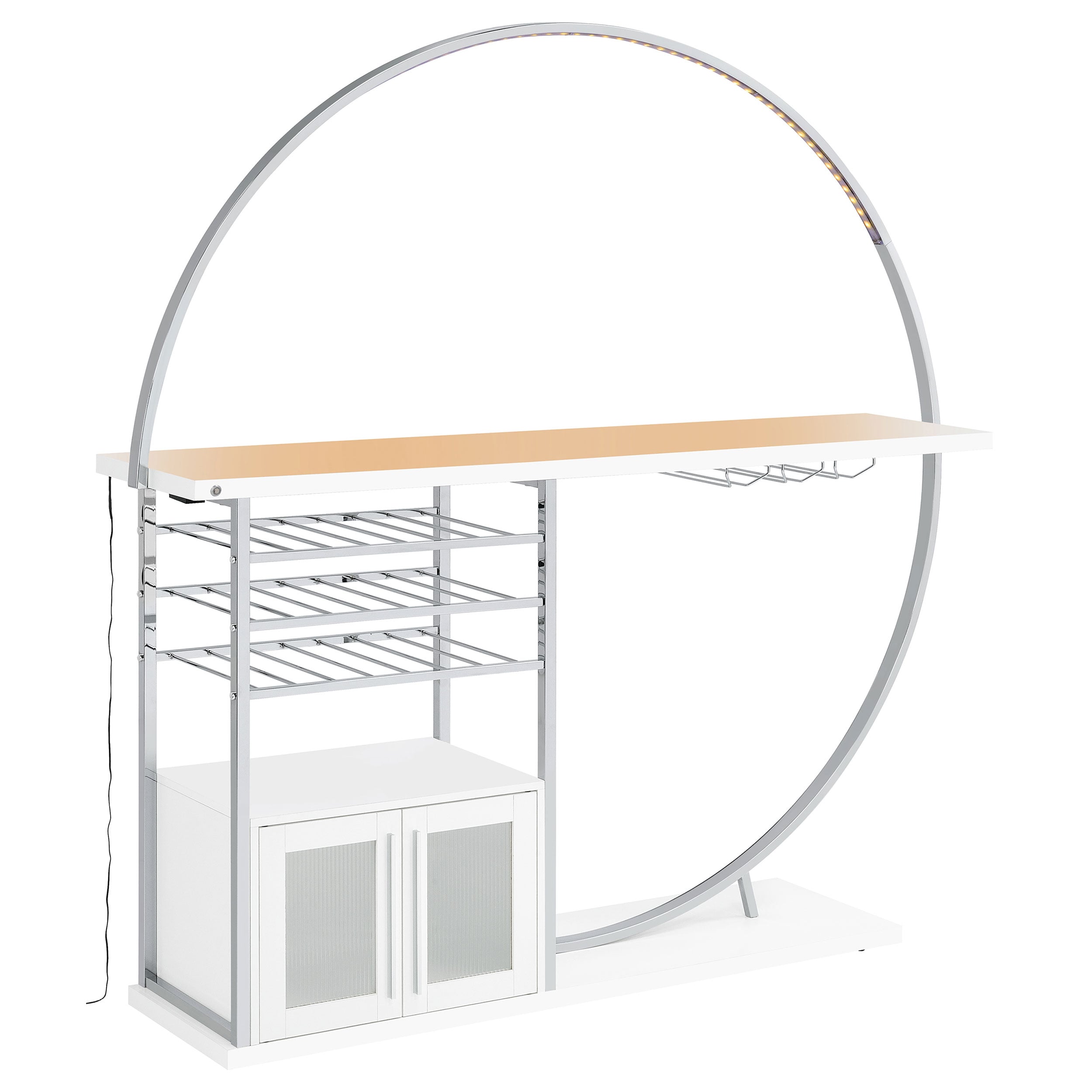 Risley Circular LED Home Bar Cabinet