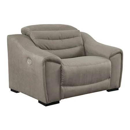 Contemporary Power Recliner with Adjustable Headrest