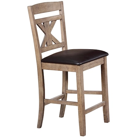 X-Back Counter-Height Barstool