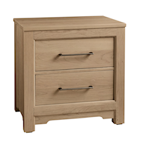 Transitional 2-Drawer Nightstand