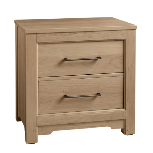 Transitional 2-Drawer Nightstand with English Dovetail Construction
