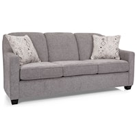 Contemporary Sofa with Exposed Wood Feet