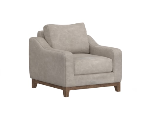 Transitional Armchair with Throw Pillow
