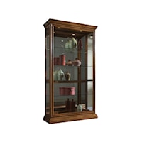 Golden Oak Two Way Sliding Door Curio