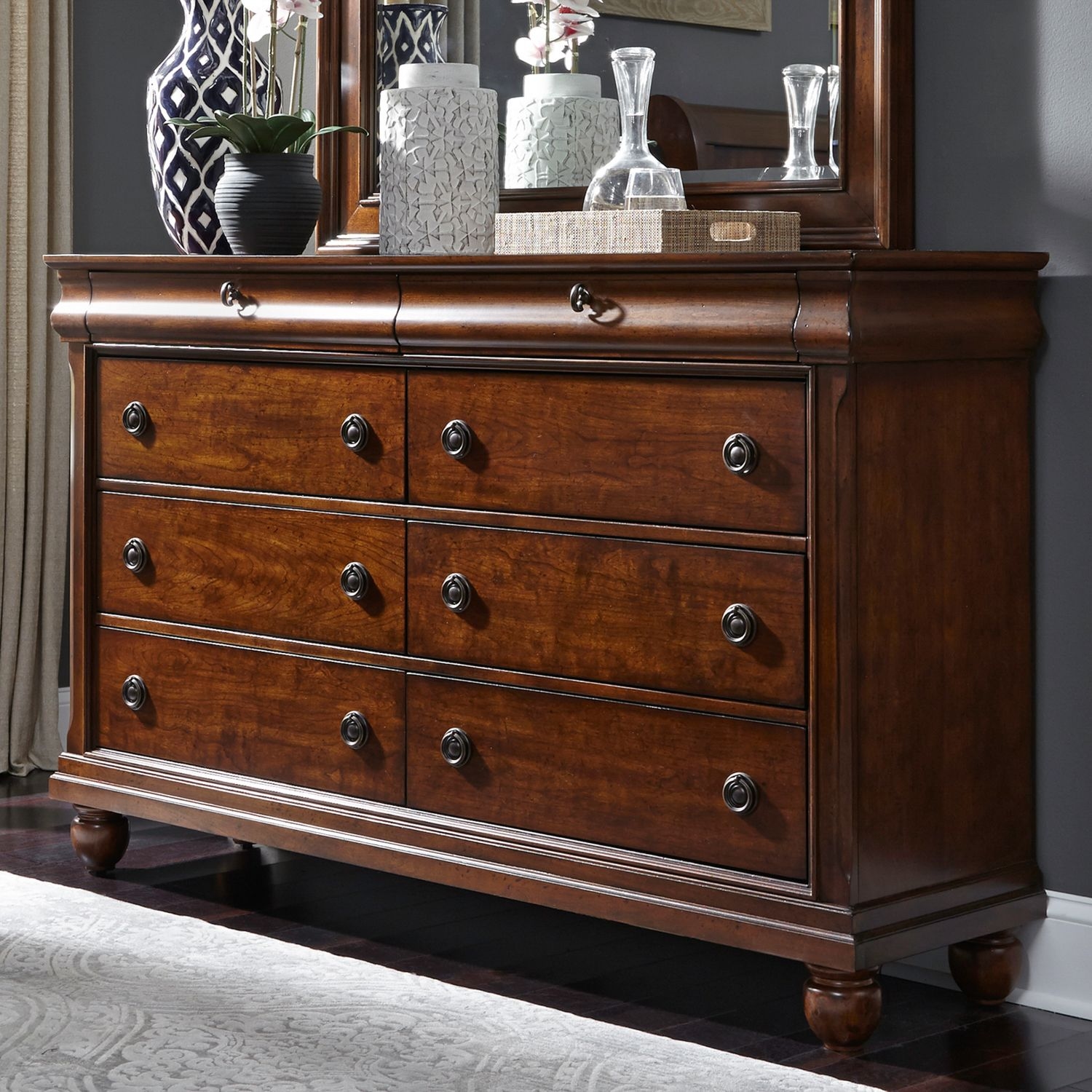 Liberty Furniture Rustic Traditions King Panel Bed Set