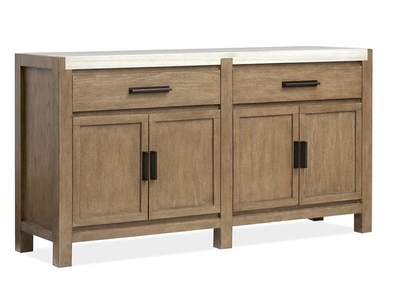 4-Door Marble Top Sideboard