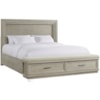 Riverside Furniture Cascade King Illuminated Panel Storage Bed