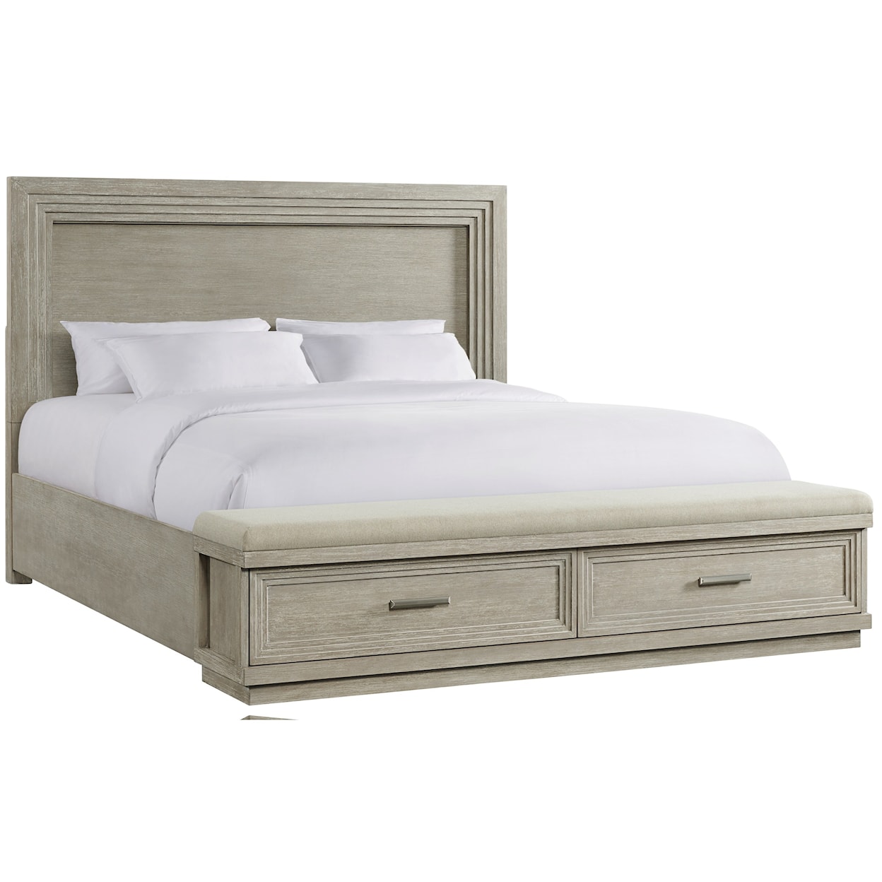 Riverside Furniture Cascade Queen Illuminated Panel Storage Bed