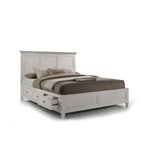 Transitional King 6-Drawer Storage Bed