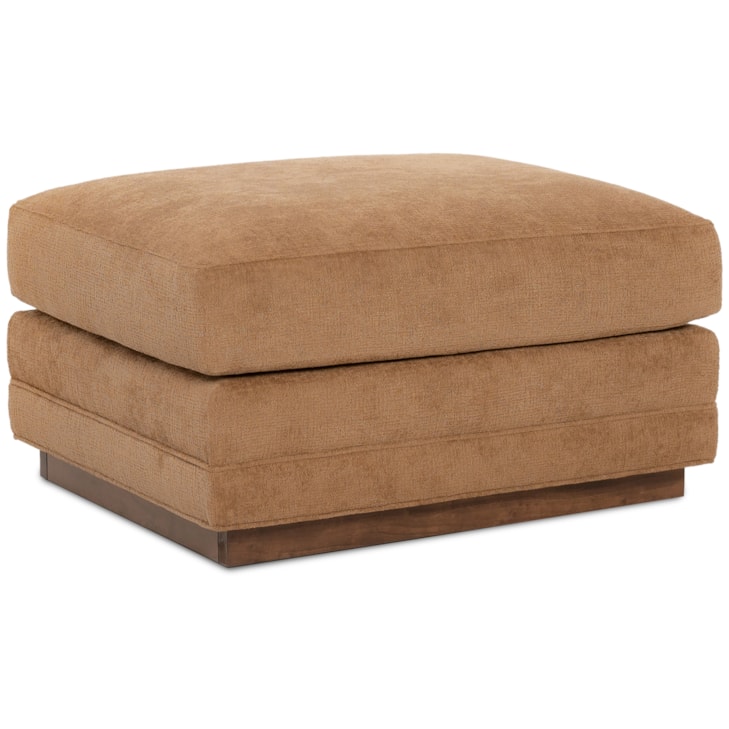 Pinth Base Rectangular Ottman Smith Brothers 220 220-40 Contemporary Upholstered Ottoman with Plinth ...