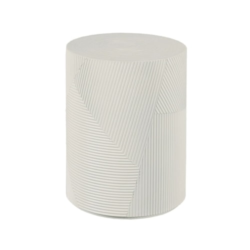 Contemporary Small Textured Drum Table