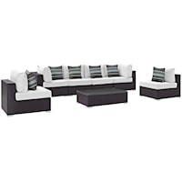 7 Piece Outdoor Patio Sectional Set