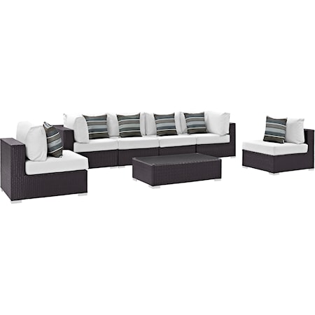 Outdoor 7 Piece Sectional Set