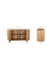 Moe's Home Collection Theo Contemporary Oak 2-Door Sideboard