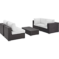 5 Piece Outdoor Patio Sectional Set