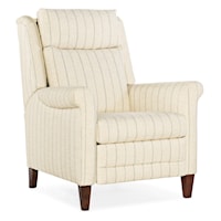Custom Transitional Push Back Recliner with Divided Back