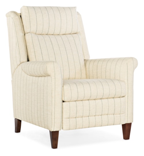 Custom Transitional Power Recliner w/ Pwr Headrest & Divided Back