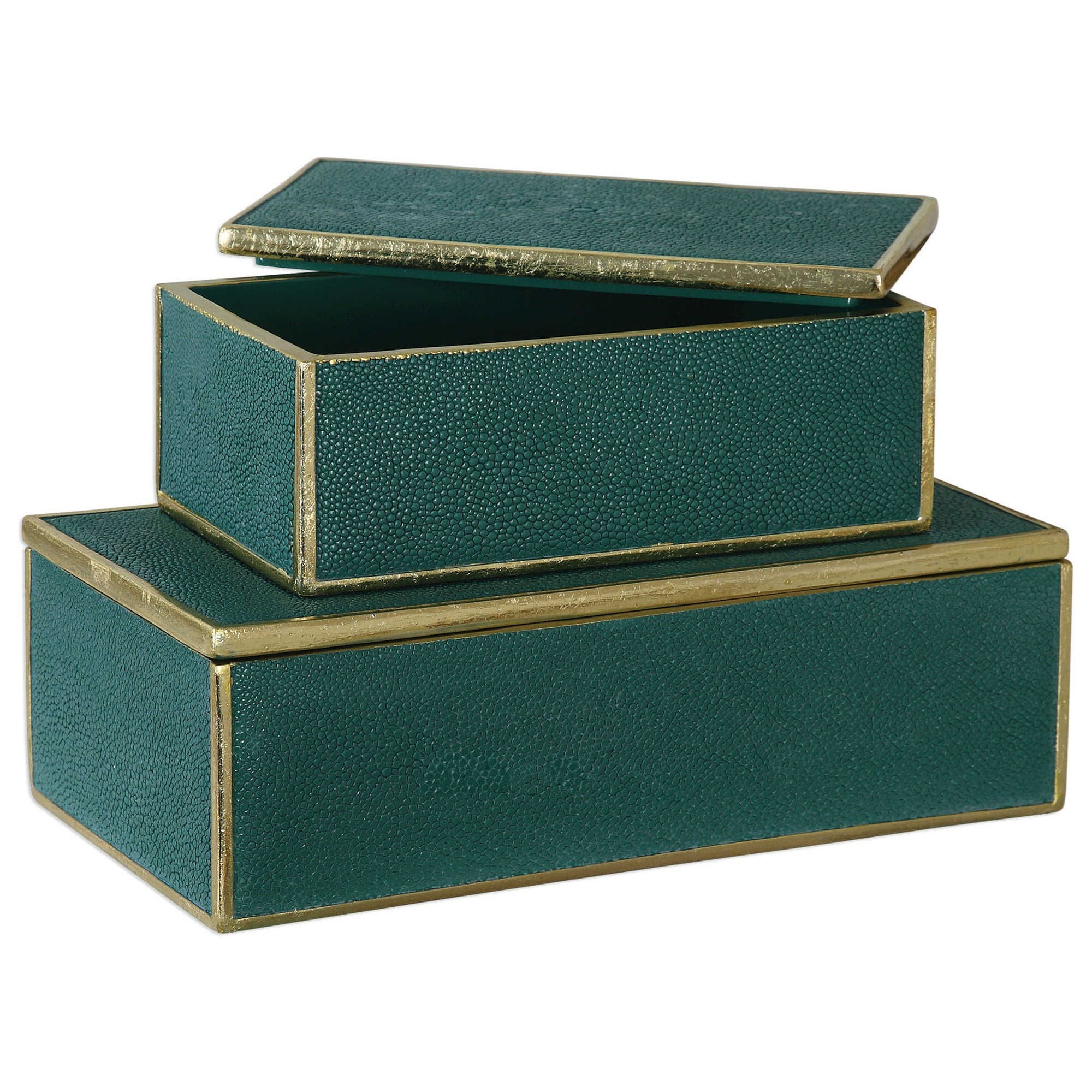 Karis Emerald Green Boxes (Set of 2)