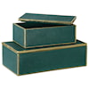 Uttermost Accessories - Boxes Karis Emerald Green Boxes (Set of 2)