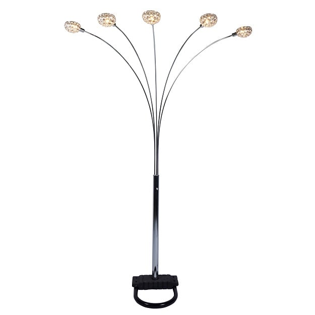 Crown Mark 4890 4890F Contemporary Floor Lamp with Dimmer Switch | A1  Furniture u0026 Mattress | Lamp - Floor Lamps