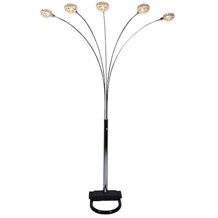 DIAMOND PEACOCK ARC FLOOR LAMP |