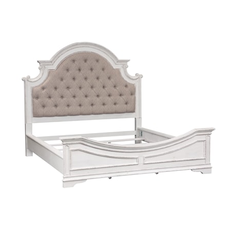 King Upholstered Panel Bed