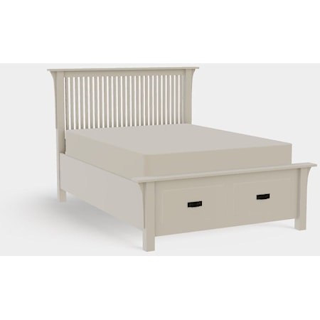 American Craftsman Full Spindle Bed with Footboard Storage