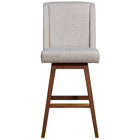 Transitional Counter Height Barstool with Wing Back
