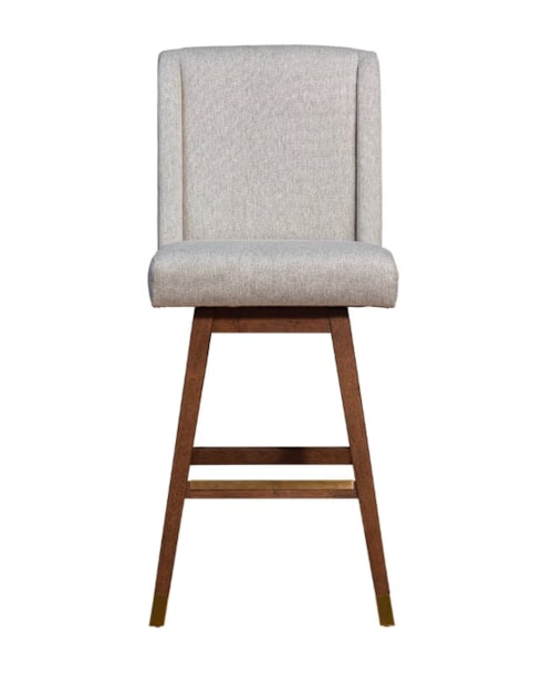 Transitional Counter Height Barstool with Wing Back
