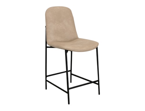 Casual Upholstered 30" High Barstool with Iron Frame