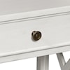 Accentrics Home Accents Two Drawer X Side End Table in Country White