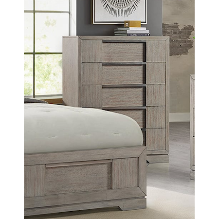 Contemporary 5-Drawer Bedroom Chest