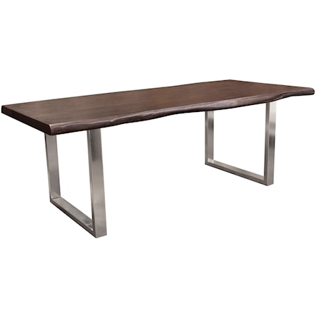 Solid Acacia Wood Top Dining Table