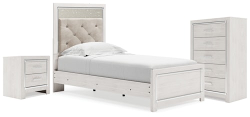 Twin Panel Bed, Chest And Nightstand