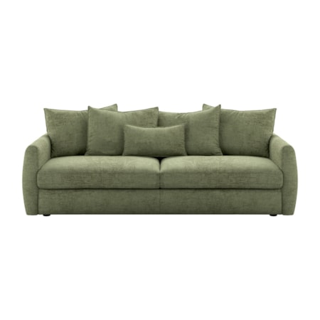 Modern Plush Loose-Pillow Daybed Sofa