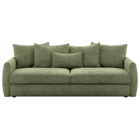 Modern Plush Loose-Pillow Daybed Sofa