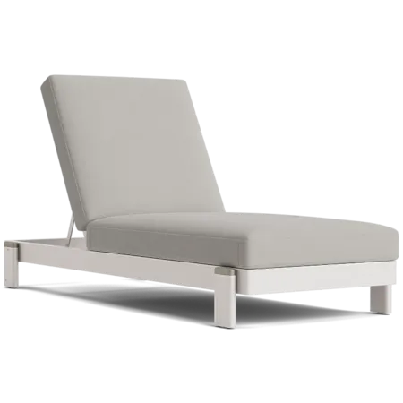 Cushioned Adj. Chaise Lounge w/Wheels