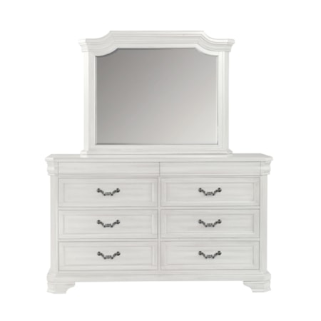 6-Drawer Dresser with Mirror