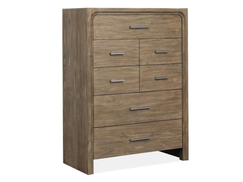 Transitional 7-Drawer Bedroom Chest with Felt Lined Top Drawer