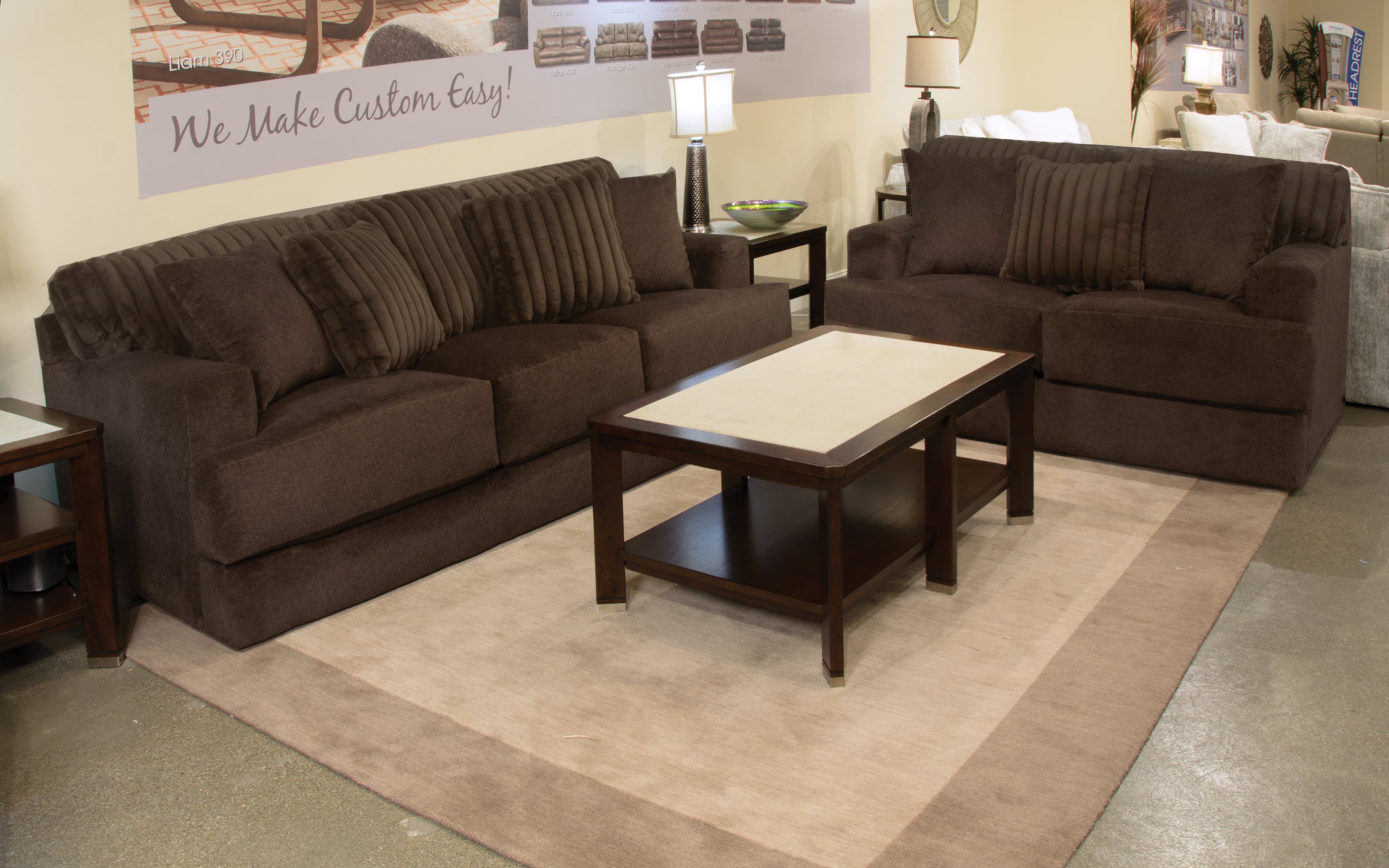 Jackson Furniture Eagan Loveseat with Channel Tufting