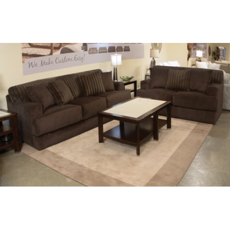 Loveseat with Channel Tufting