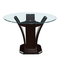 Contemporary 5-Piece Dining Set with Glass Table Top