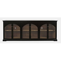 Rustic Archdale 6-Door Accent Cabinet - Black