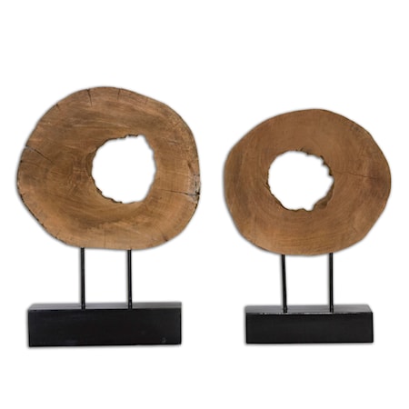 Ashlea Wooden Sculptures Set of 2