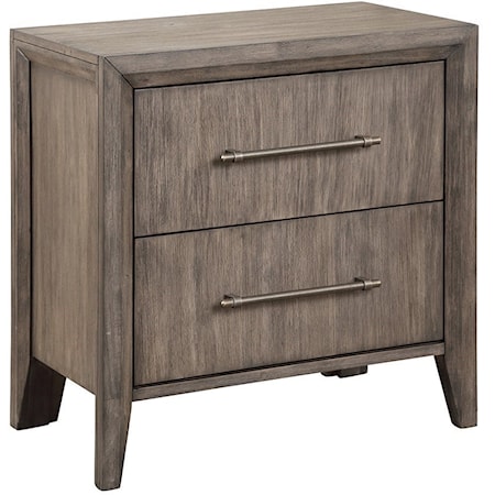 Contemporary 2-Drawer Nightstand