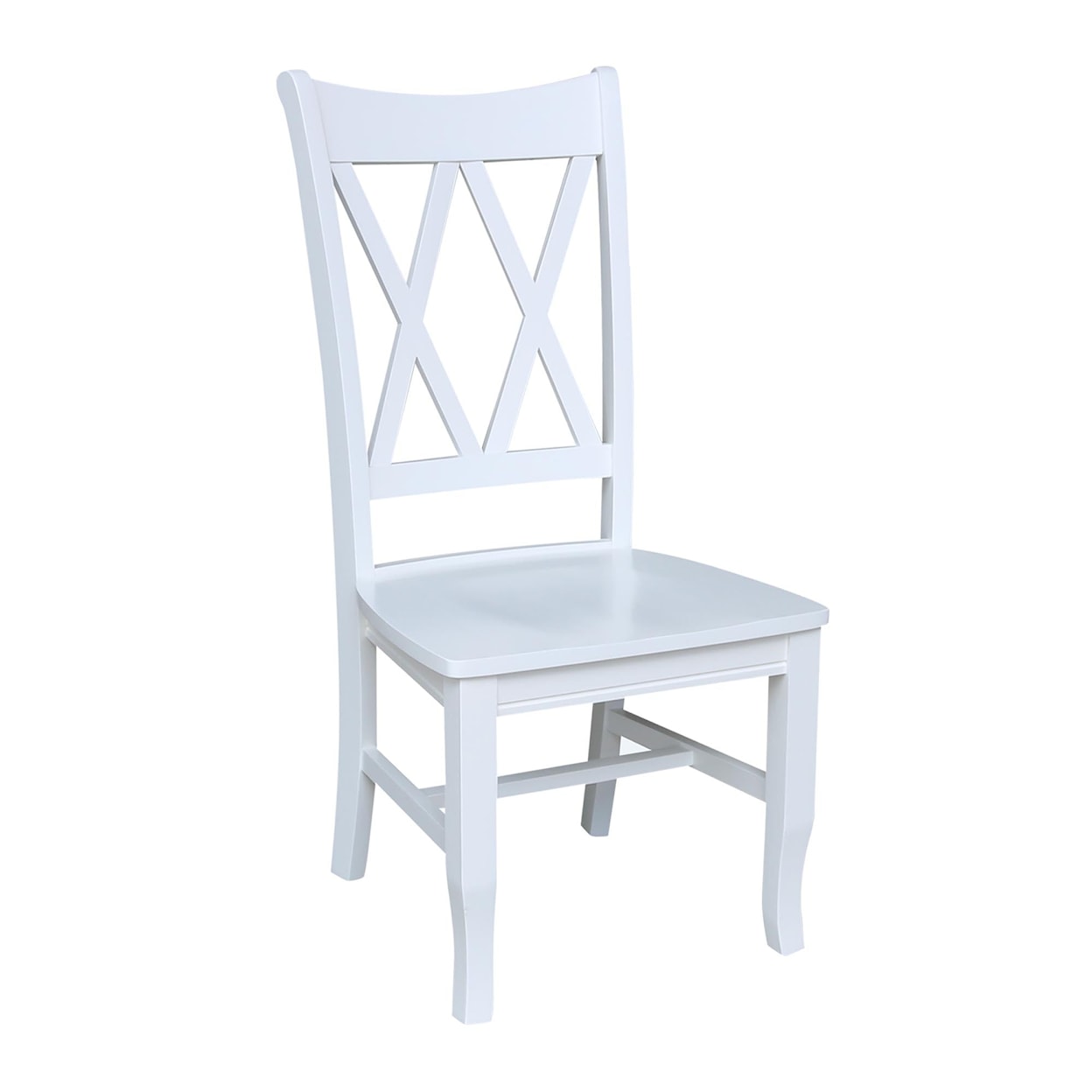 Carolina Dinette Hampton Dbl X Back Chair (Built) in Pure White